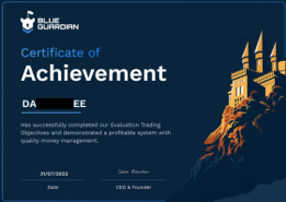 Blue Guardian 출금 인증