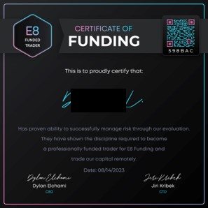E8 Funding 출금 인증