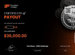 Funded Friday 출금 인증