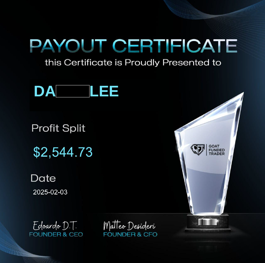 GoatFundedTrader 출금 인증