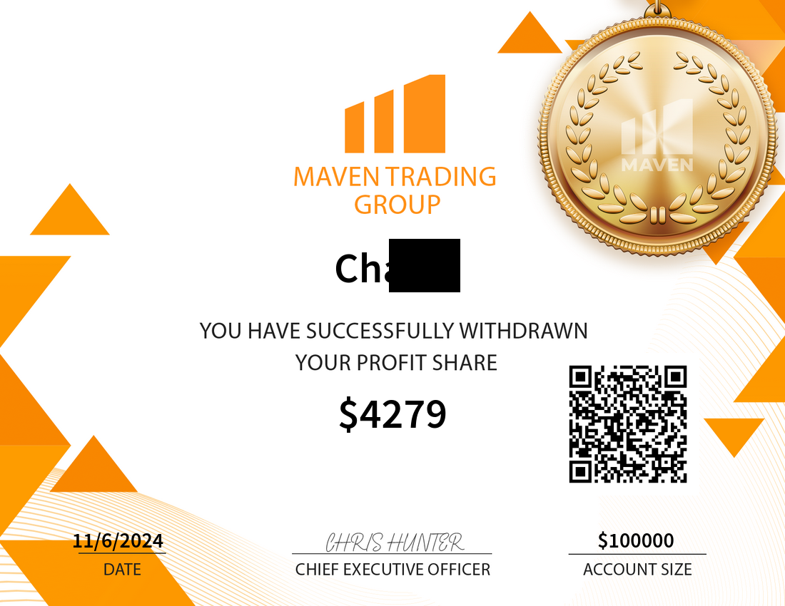 Maven Trading Group 출금 인증